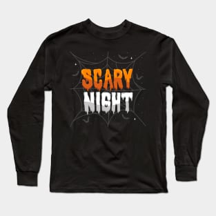 Scary night lettering concept Long Sleeve T-Shirt